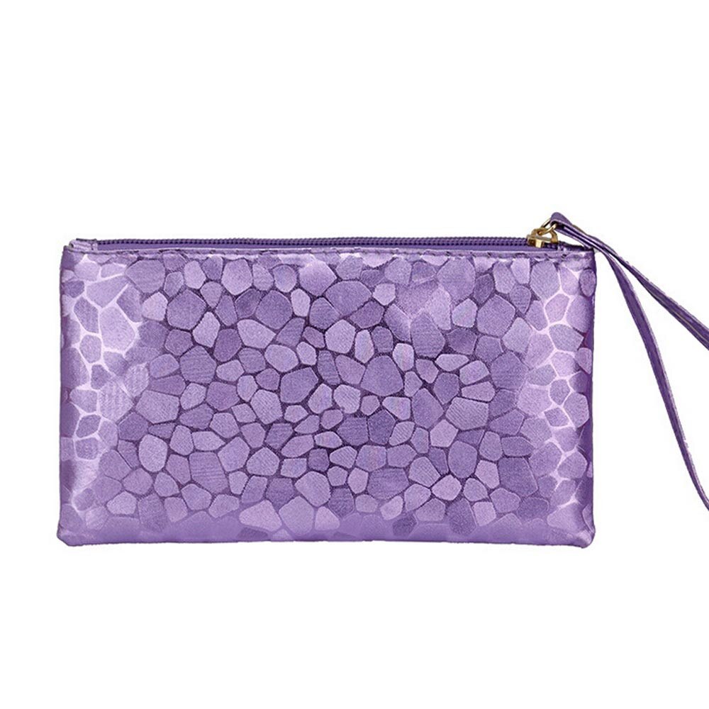 Monedero de piel para mujer, moderno, sencillo, con de piedras, Vintage, 6: Púrpura