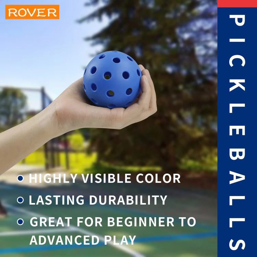 6/12/24PCS Pickleball 74MM Durable 40 Holes Outdoor 6/12/24Pcs Pickleballs 26g Outdoor for Competition pickleball Packs