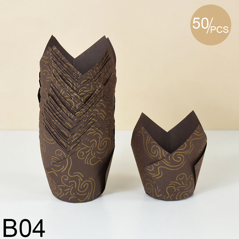 50 stücke Zeitung Stil Cupcake Liner Backförmchen Für Hochzeit Geburtstag Party Tulpe Muffin Cupcake Pappbecher Öldicht Kuchen Verpackung: Armee Grün
