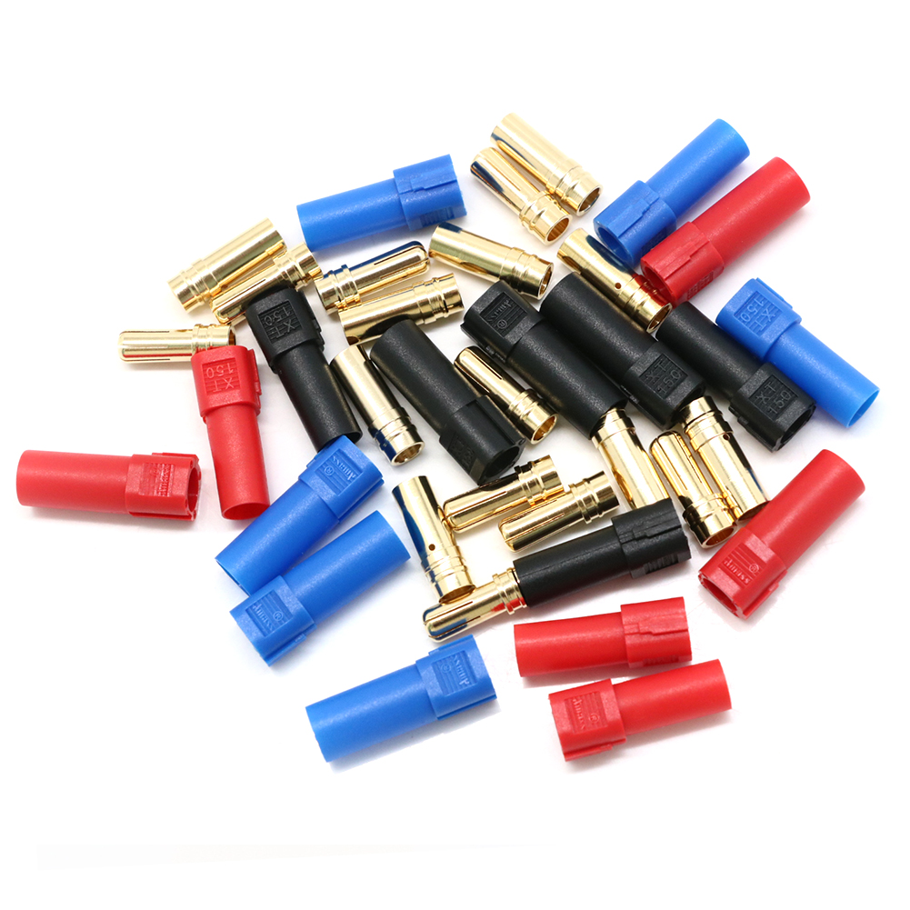3 par samlade  xt150 kontakter adapter 6mm hane/hona pluggar högklassade förstärkare för rc lipo batteri