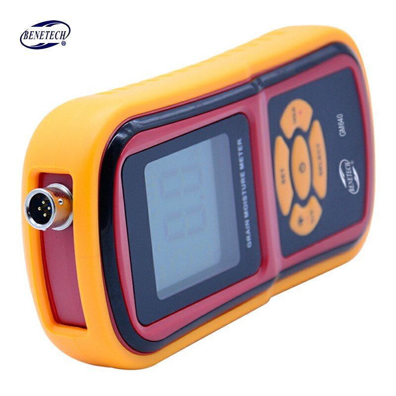 100% Original BENETECH GM640 Food Moisture Meter with Probe needle Corn Wheat RiceTemperature Humidity Tester Monitor