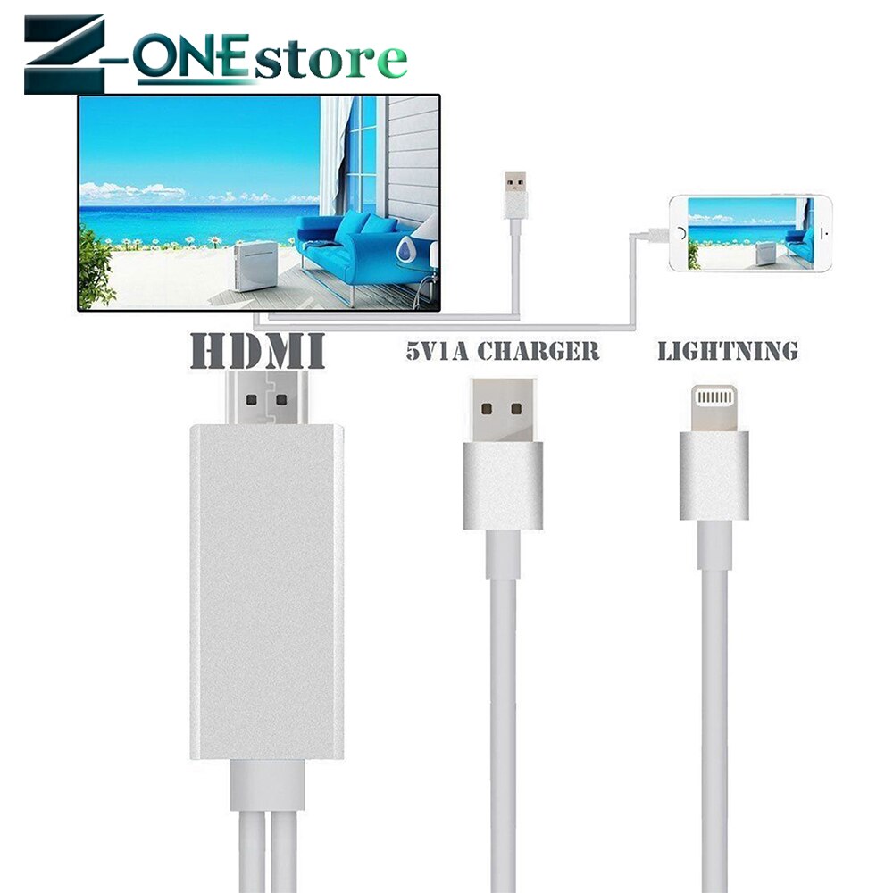 Cable HDMI para Cable Lightning a HDMI HDTV TV AV adaptador de Cable USB 1080 para el iPad de aire/iPad mini 2 3 4 iPhone X 8 7 6 6S Plus iOS