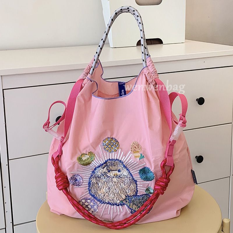 Sac à chaîne boule sac à provisions soleil Smiley brodé en toile de Nylon bandoulière femme fourre-tout sacs pour femmes sacs à main pour femmes 2025
