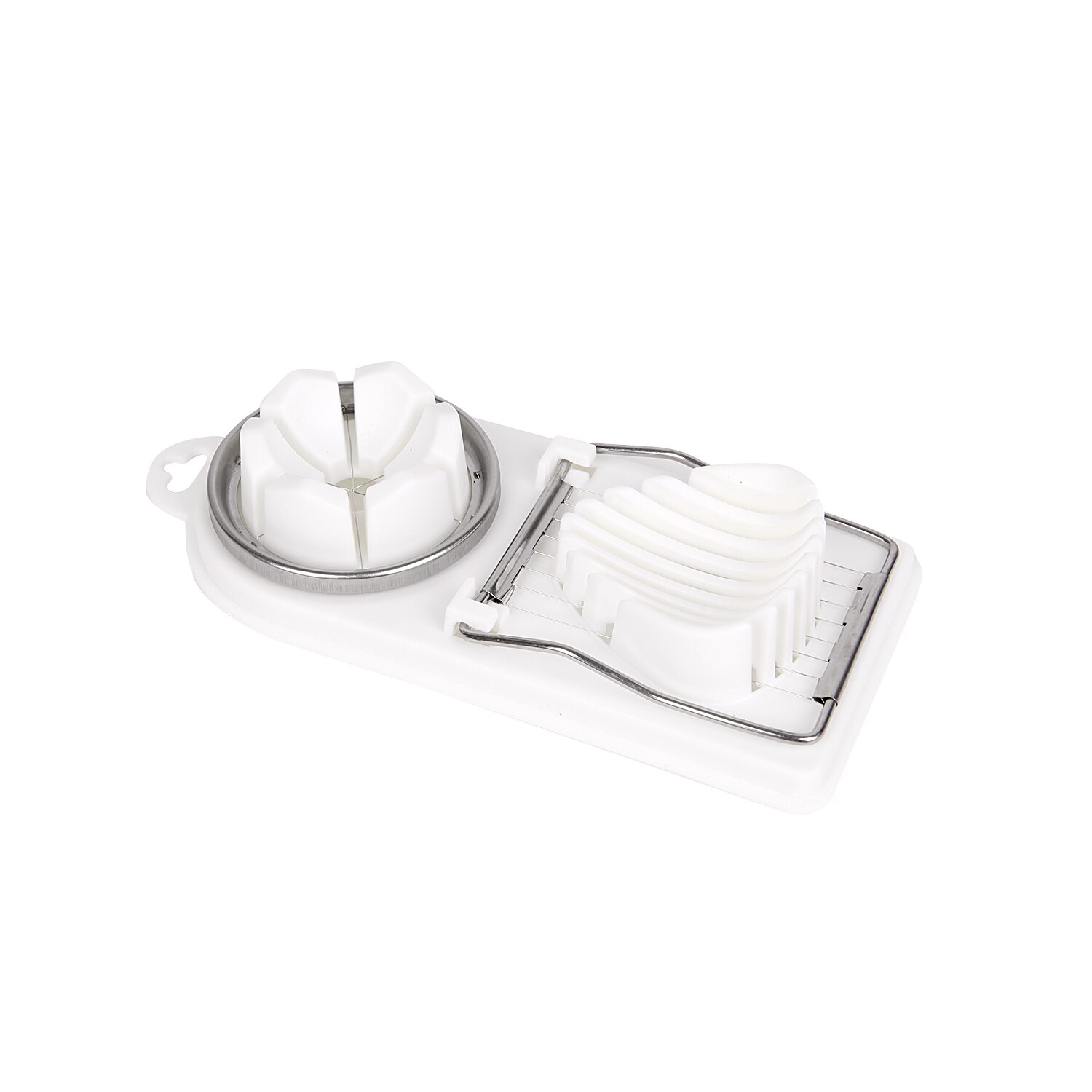 1Pcs Multifunctionele Ei Snijder Ei Sectioner Cutter Mold Rvs Bloemvorm Boterhamworst Cutter Keuken Gadgets: White
