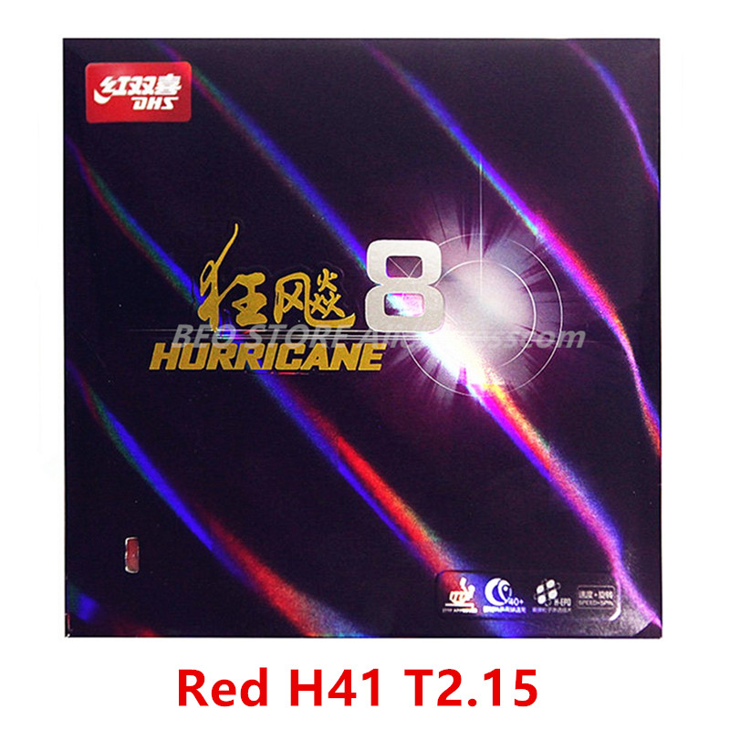 DHS Hurrikan 8 Tischtennisgummi DHS Hurrikan-8 / H8 Pips-in Original DHS Klingeln-Pong-Schwamm: MULTI