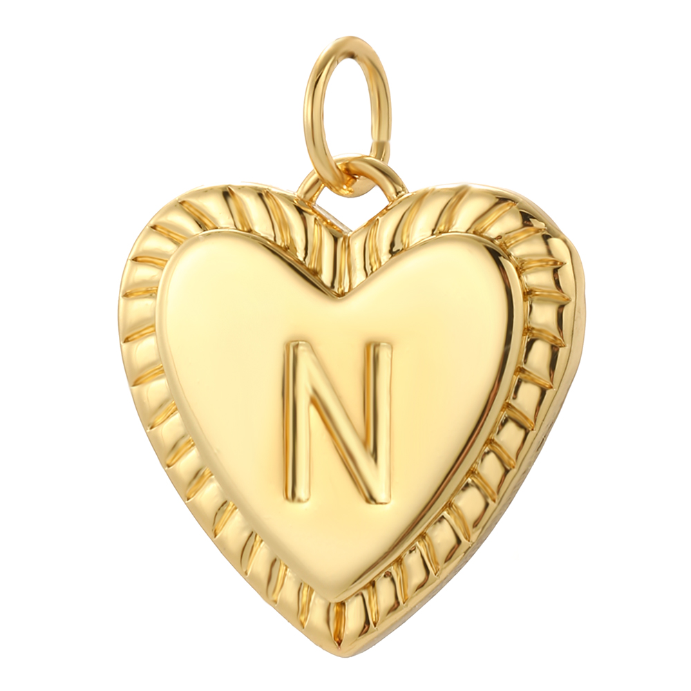 26 ciondoli con nome dell'alfabeto con lettere per la creazione di gioielli, accessori per braccialetti, collane, orecchini fai da te, colore oro reale: Rame antico placcato