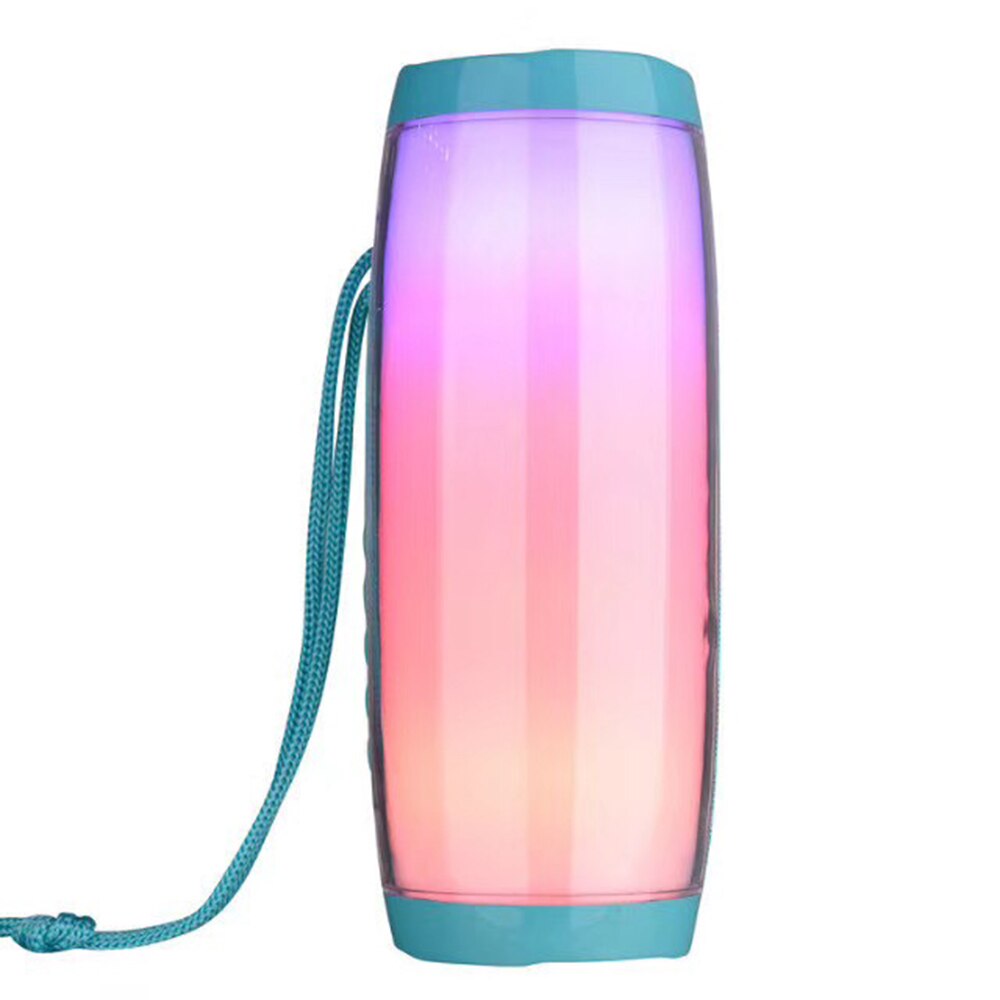 Draagbare Luidsprekers Bluetooth Kolom Draadloze Bluetooth Speaker Krachtige Outdoor Bass Speaker Met Led Light Ondersteuning Aux Tf Fm: green