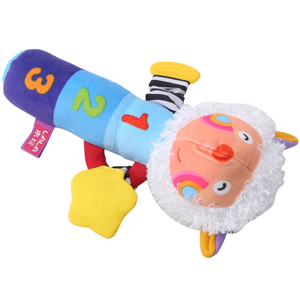 Carino Differenti Del Fumetto BB Animale Bastone Mano Campana di Crepitio Del bambino sonaglio cellulari Del bambino Molle Del bambino Giocattoli di Peluche per 0-12 mesi di