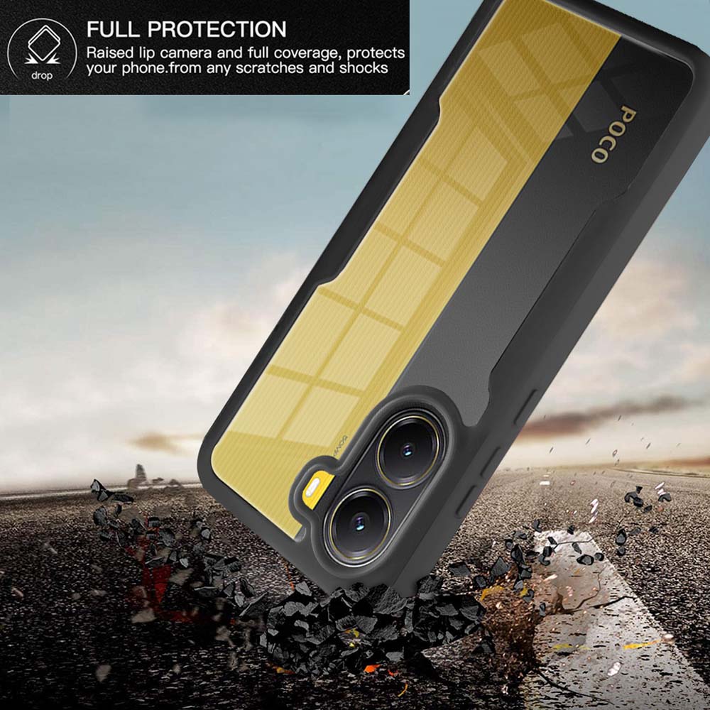 360 Full Body Screen Protector Transparent Case For Mi POCO X7 X6 Pro X3 NFC Shockproof Phone Cover For POCO F6 F5 Pro C65