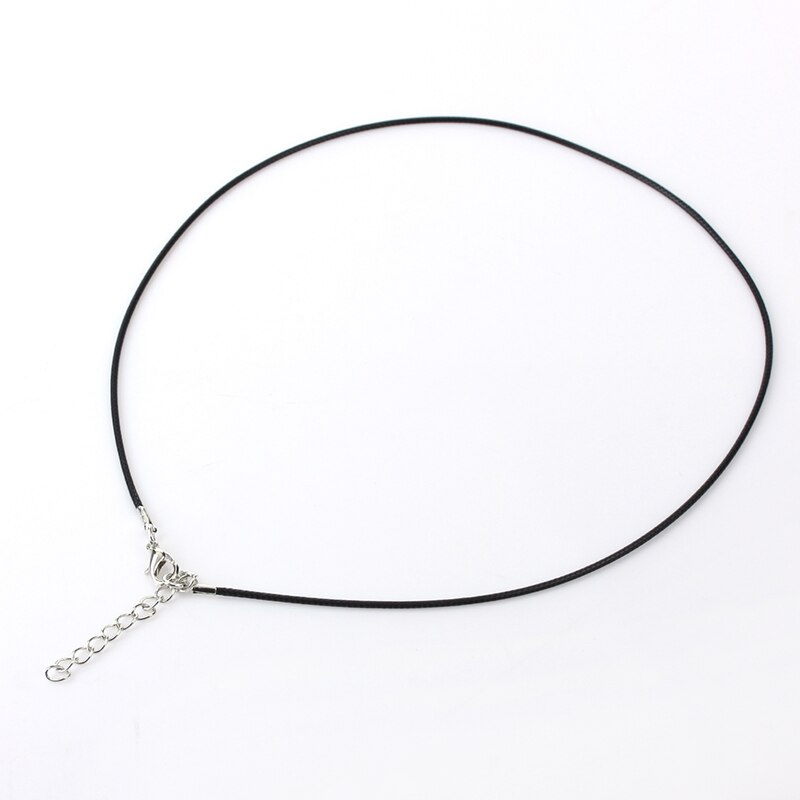 100 stks 18 ''Zwart 1.5mm Wax Koord Ketting Koord Voor DIY Ambachtelijke Sieraden, karabijn Black Wax Koord Kettingen