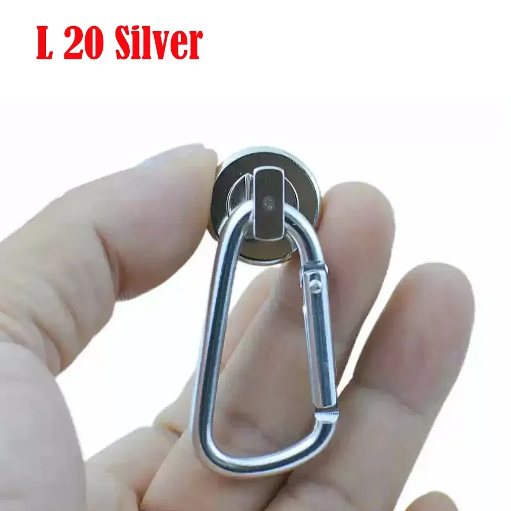 Magnetic Hooks Strong magnets Heavy Duty Neodymium Magnet Hooks With Swivel Carabiner Hook For Refrigerator Magnetic Materials: Gold