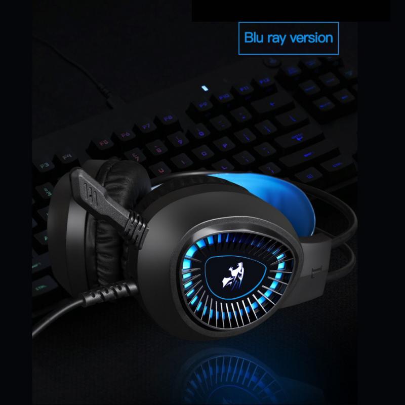 Gaming Headset Gamer Headphones 7.1 Surround Sound Stereo Earphones USB Microphone Breathing LED Light PC Gamer