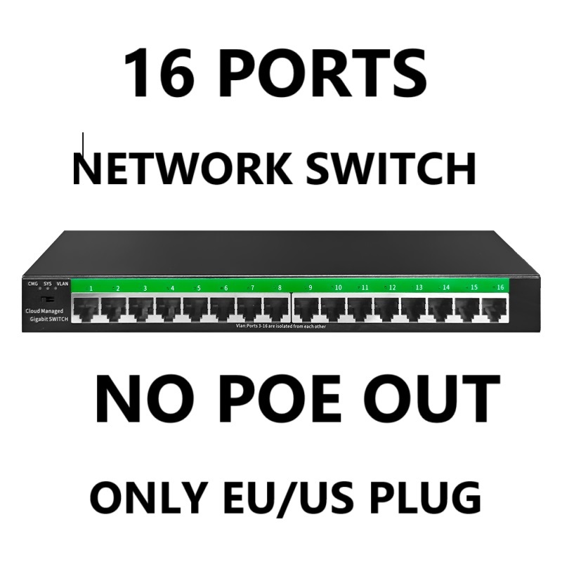 Switch Gigabit Ethernet gestito in cloud Switch di rete a 8 porte Extender di rete POE 48V Desktop 100/1000Mbps SFP APP Switch gestito: YELLOW