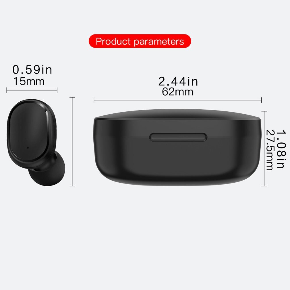 A6S Draadloze Bluetooth 5.0 Oortelefoon Digitale Display Opladen Bin Sport Headset In-Ear Oortelefoon Mini Draadloze Oortelefoon