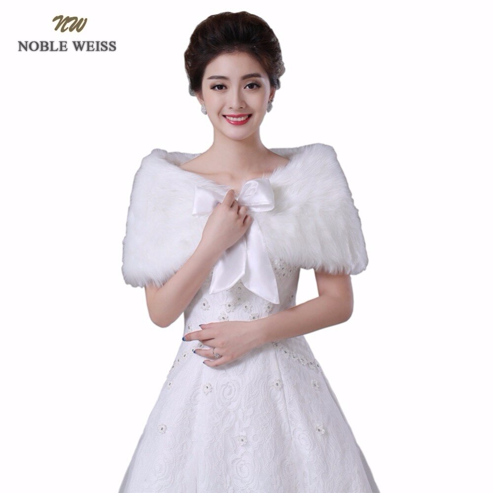 EDLE WEISS in Lagerbier Rabatt hochzeit jacke Braut Kap Winter braut pelz schal Bolero frauen hochzeit Mantel elfenbein farbe 0848