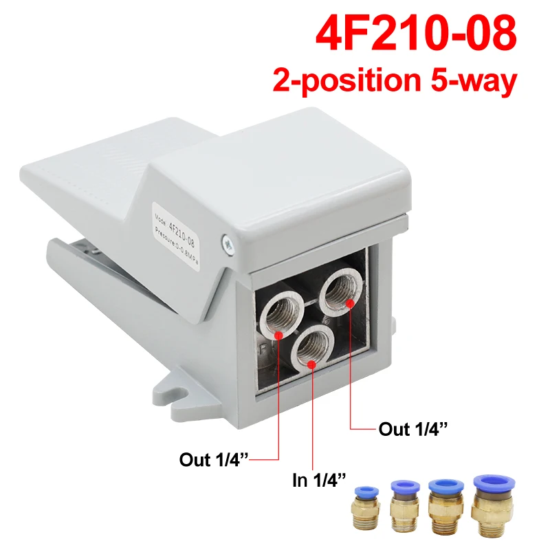 Pneumatic Foot Pedal Control switch with 4F210-08 08L Air Control Valve FV420 Foot Switch and FV320 Air Cylinder Valve 4F210-08G: Blue / 1-1/2"