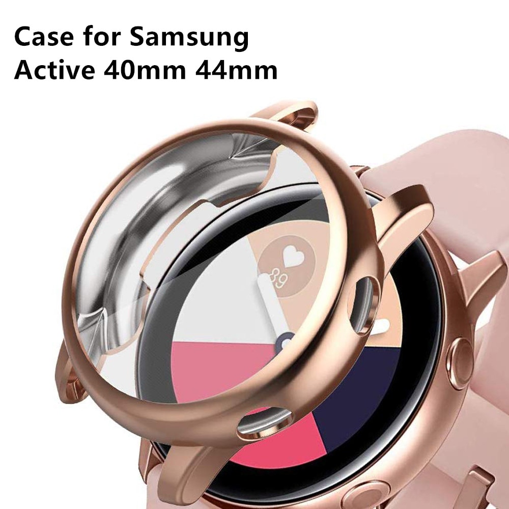 Coque pour Samsung galaxy watch active 2 40mm 44mm plein écran silicone pare-chocs protection d'écran en TPU couverture pour galaxie active 2