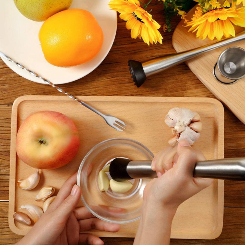 4PC Cocktail Kit Cocktail Spoon Stainless Steel Cocktail Muddler And Mixing Spoon Home Bar Tools Bartender Set Cocktail Muddler