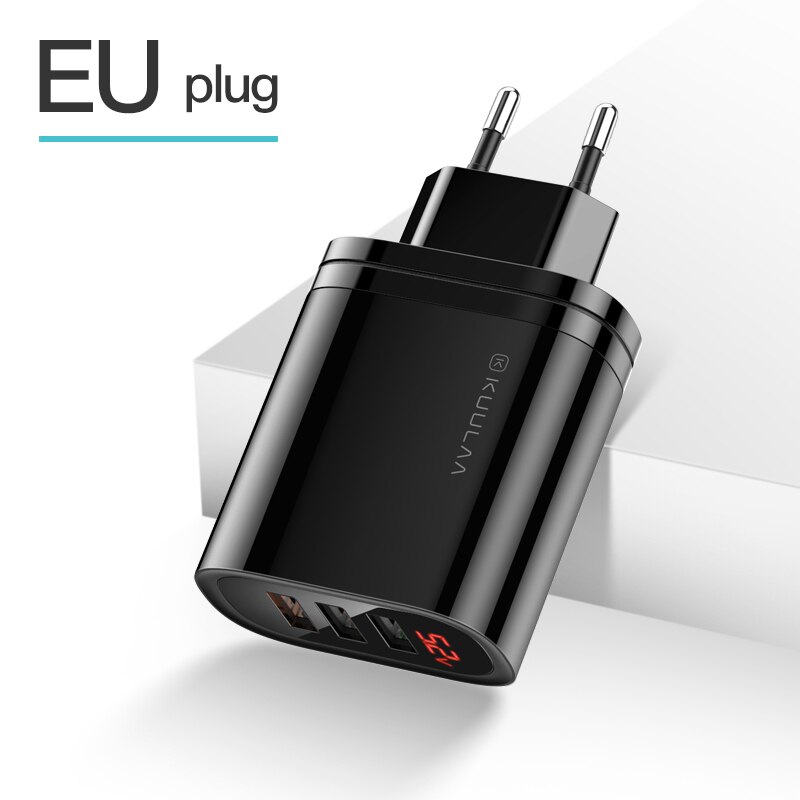 KUULAA USB Charger Quick Charge 3.0 30W QC Fast Charging Multi Plug Mobile Phone Charger For iPhone Samsung Xiaomi Huawei