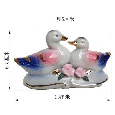 Ceramic lovers, mandarin duck ornaments, bedroom ornaments, wedding , marriage, fengshuiwang, peach blossom transfer orname: E
