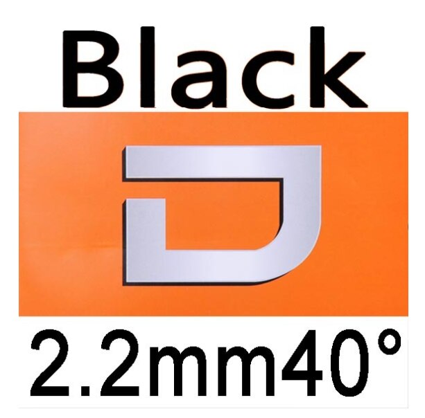 Dianchi-Goma de tenis de mesa versión D, tuneado de fábrica, con esponja como NEO nacional hurricane 3: Black H40 2.2mm