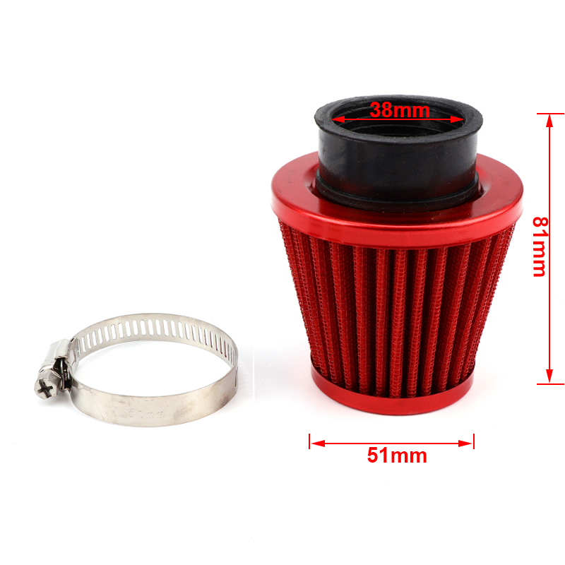 Kit universel d'induction d'admission de filtre à Air de moto de 38mm pour GY6 50cc 110cc 125cc moto Scooter Dirt Pit Bike ATV Quad Bugg