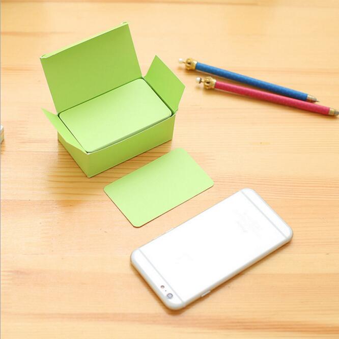 90pcs/box Pocket DIY Graffiti Blank Vocabulary Word Card Round Corner Small Message Card Stationery Accessories