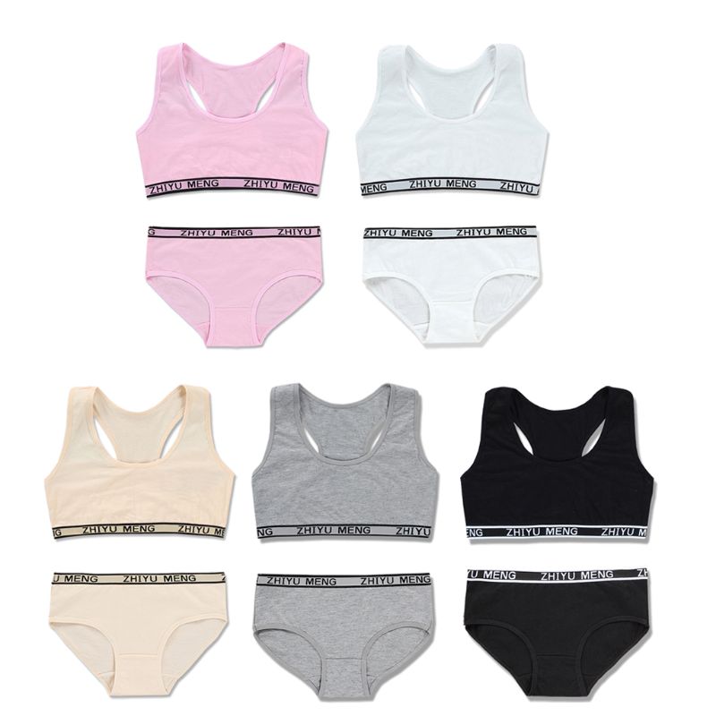 Training Bras Set for Girls Teenage Underwear Set Cotton Underwears for Girls Bra for Teens Children Bras Girl Underwear