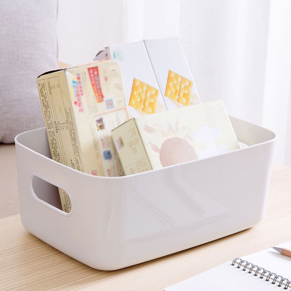 Homehold Desktop Plastic Box Studio Storage Office Home Kitchen Snack Storage Finishing Box Basket Sundries Storage Box