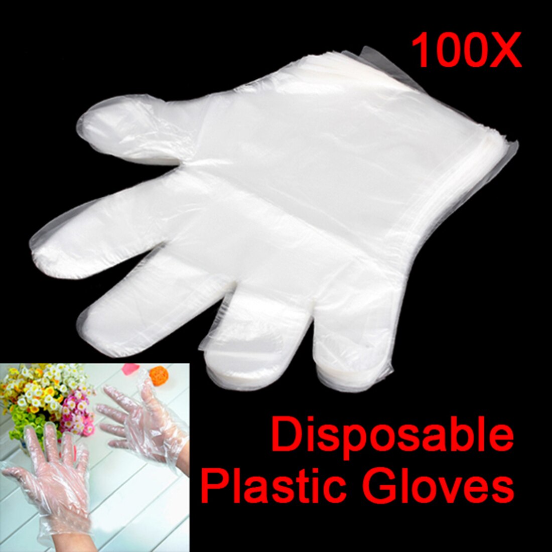 100 Stks/partij Milieuvriendelijke Wegwerp Handschoenen Voor Voedsel Wegwerp Plastic Handschoenen Schoonmaken Koken Keuken Tuin Beschermende Handschoenen