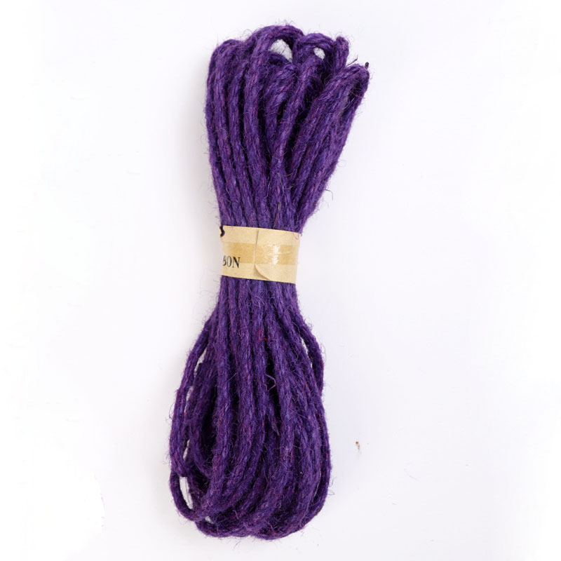 10 Meters Colorful Twisted Cord Jute Rope 6mm DIY Basket Twine Burlap String Party Decor Wrapping Handmade Craft: Purple