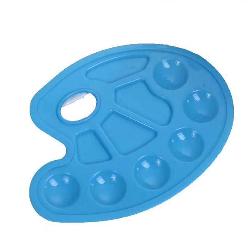 10 Wells with Thumb Hole Plastic Palette Art Paint Plastic Drawing Tray Color Palette For Oil Watercolour White Painting Pallet