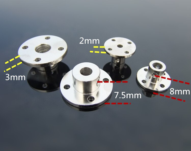 High Hardness Metal Flange Shaft Coupling Rigid Flange Coupling Motor Guide Shaft Axis Bearing Fittings DIY Model Accessory