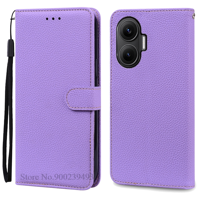 For Poco F7 Case Wallet Leather Flip Cover For Poco F7 Case Shockproof Book Cover Wallet Coque Fundas Shell: Pink