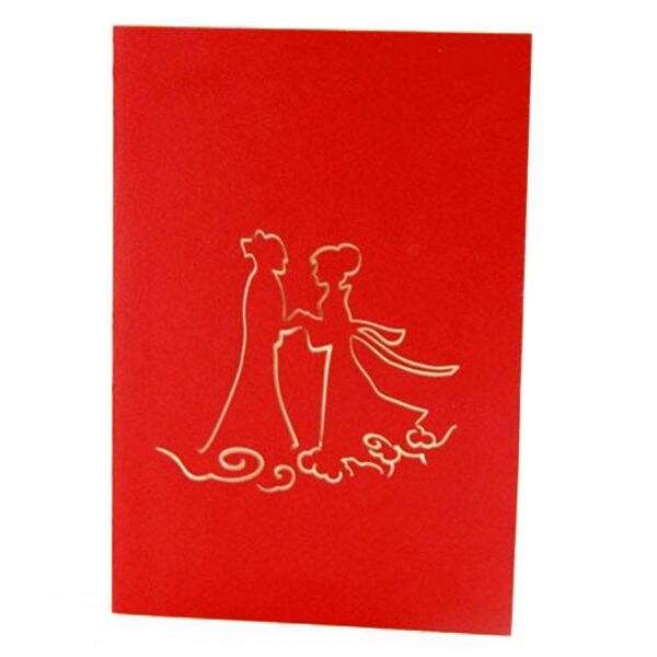 Papercraft Handmade 3D Pop Up Greeting Cards for Valentines,Lovers,Couple's Happy Anniversary (Magpie Bridge Date)