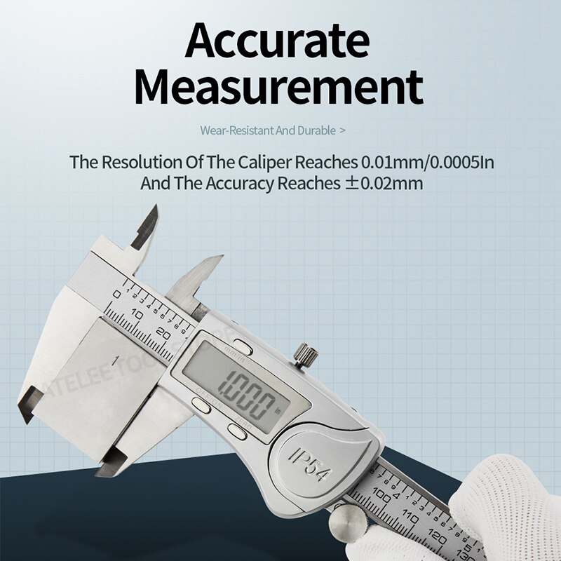 IP54 Digital Caliper Metal Gauge Digital Micrometer Stainless Steel Digital Pachymeter Vernier Calipers Depth Measuring Tools