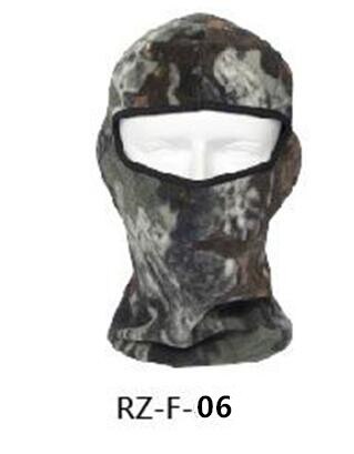 , pasamontañas de cuello polar térmico de camuflaje, máscaras cálidas para deportes al aire libre, gorra de ciclismo a prueba de viento, máscara facial completa para esquí de invierno: RZ F  06