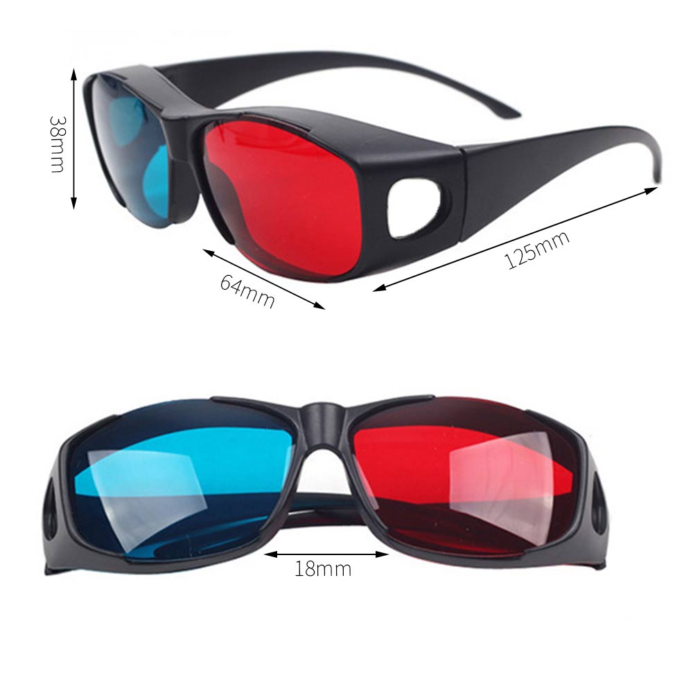 3D Stereoscopische Bril Mode Universele Type 3D Bril/Rood Blauw Cyaan 3D Bril Anaglyph 3D Plastic Glazen voor Movi