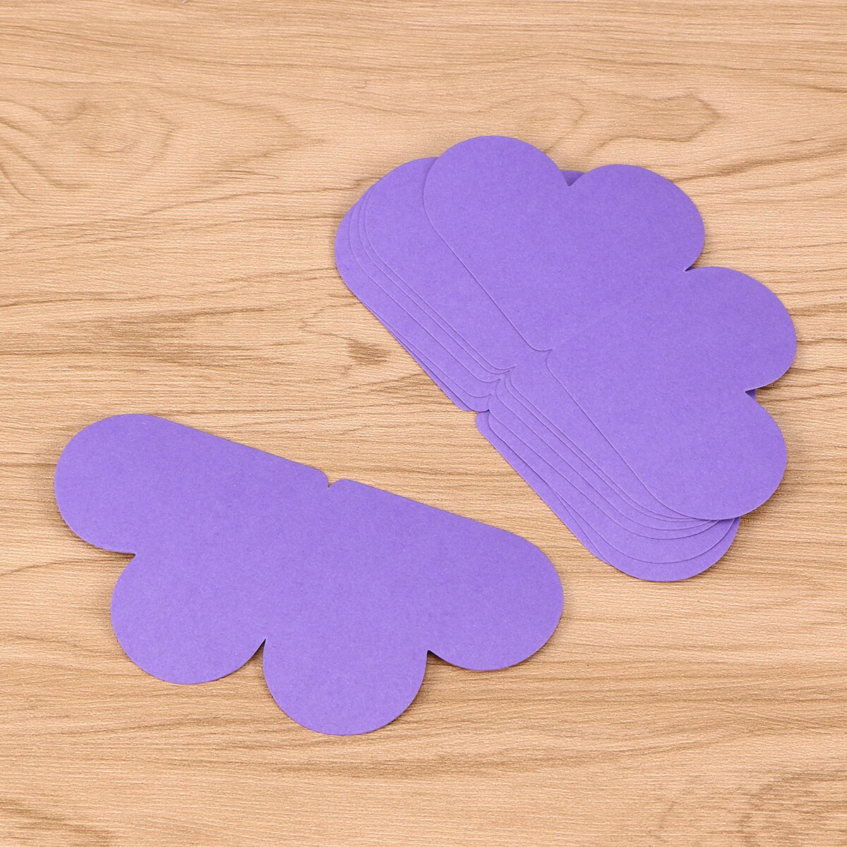 10pcs Heart Shape Folding Greeting Cards Lovely Small Message for Valentine's Day Thanksgiving ): Purple