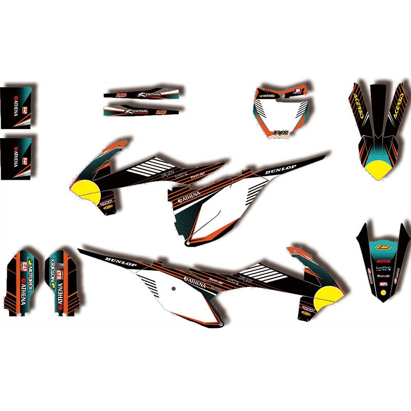 Motorcycle TEAM GRAPHICS & BACKGROUNDS DECALS For KTM SX85
