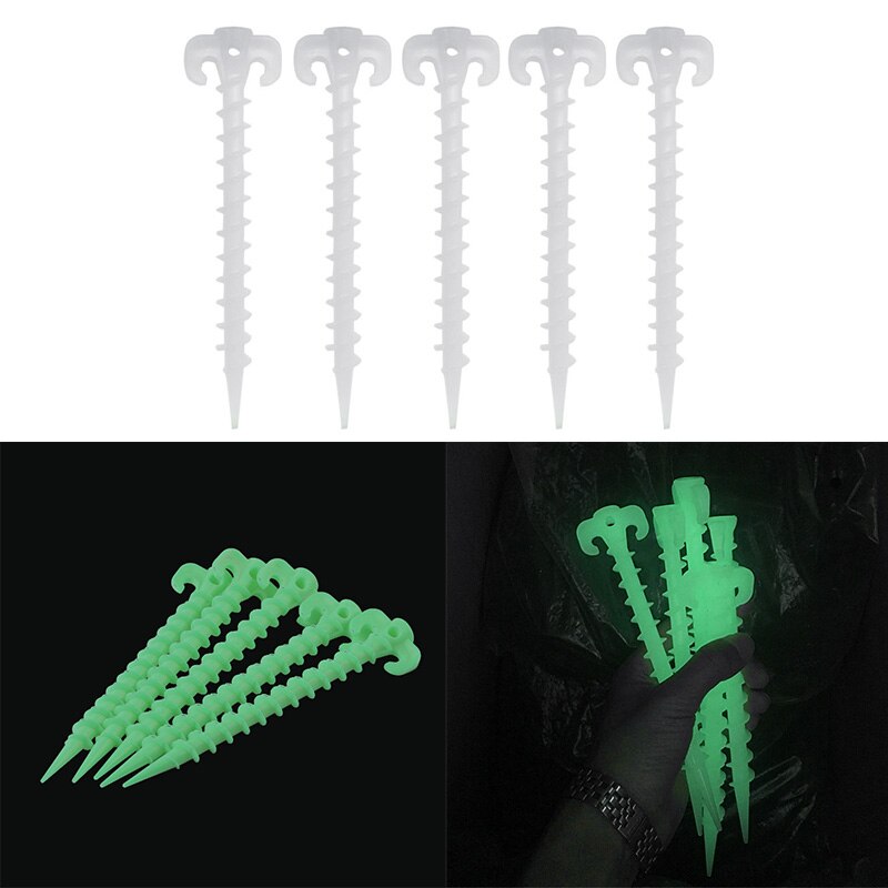 5PCS Tent Screw Pegs Outdoor Stakes Portable Durable Plastic Travel Supplies Accessories Camping Naturehike Tent Ground Nails