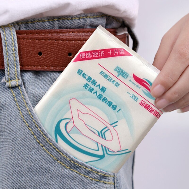 10 Teile/beutel Wasserdicht Wc Papier Pad Reise Camping Hause Einweg Hygienische Sicherheit Wc Sitz Abdeckung matt Schlecht Lieferungen Eingestellt