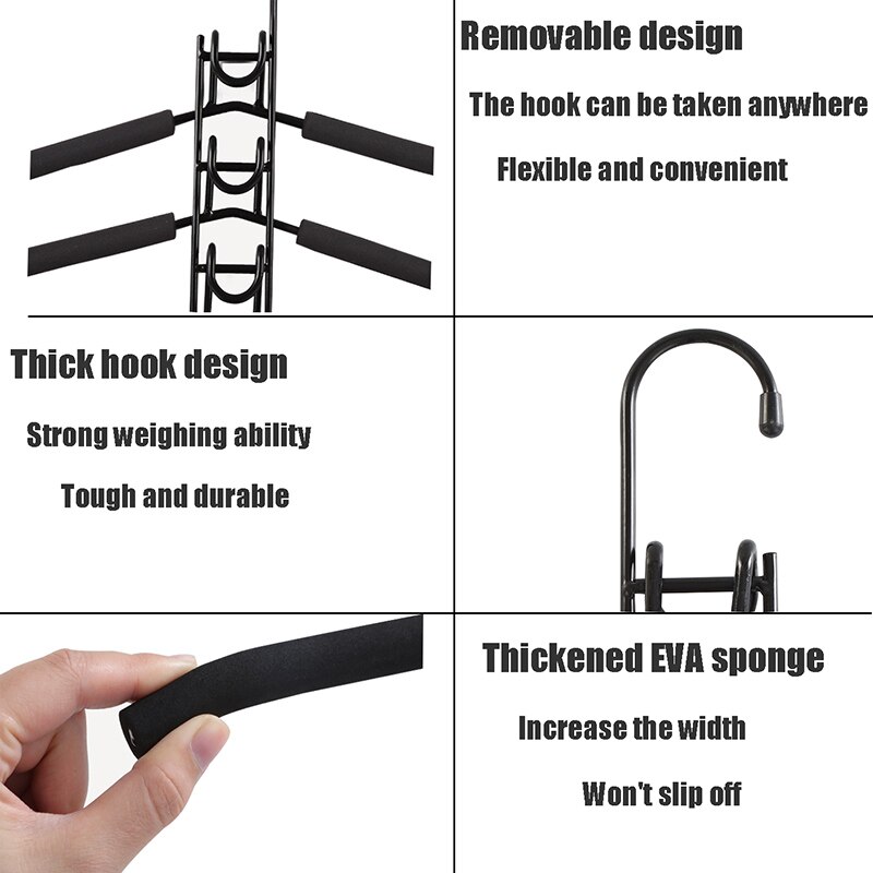 Multi-function Wardrobe Space-saving Stack Hanger Hook Coat Hook Plastic Closet Stack Hanger Rack Bedroom Storage Organizer