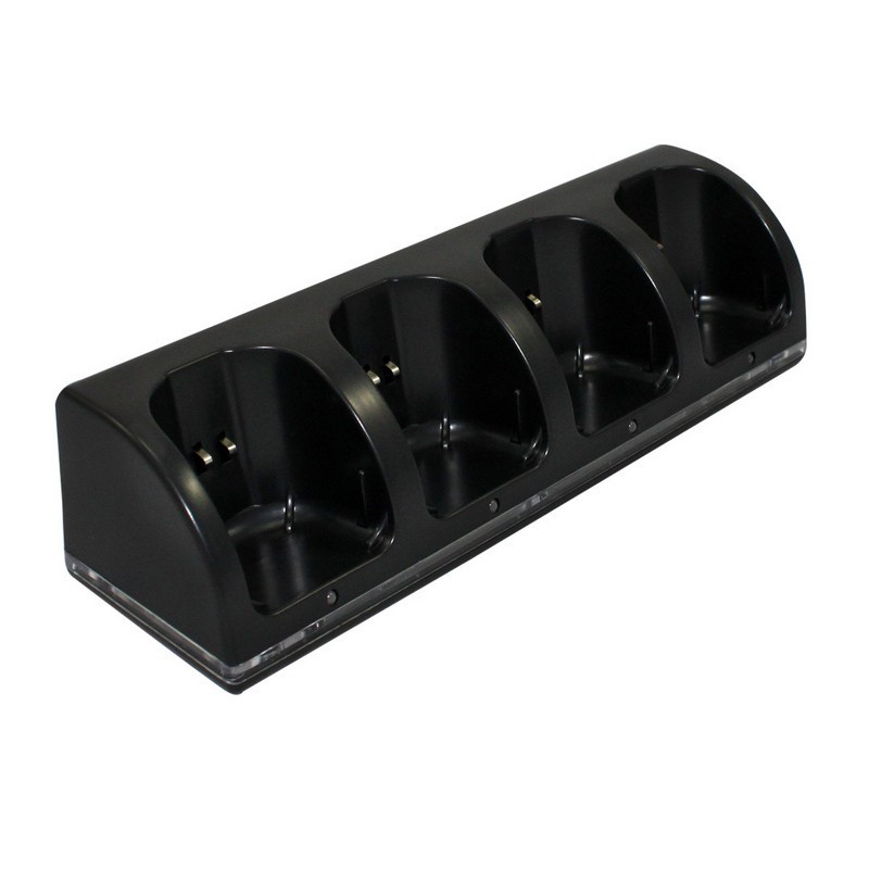 Station de quai chargeur Quad 4 noir + 4 X batterie Rechargeable pour contrôleur de manette à distance Wii pour chargeur de manette Wii