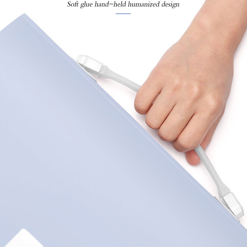 Carpeta de archivos en expansión sólida tamaño A4, acordeón de escritorio, oficina, escuela, hogar, artículos de papelería impermeables, Antipérdida con asa