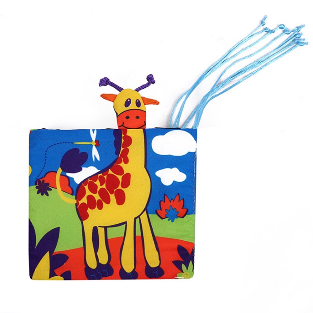 LOOZYKIT einteiliges Krippe Um Kissen Bett Bildung Infant Tuch Bücher Bett Stoßfänger Baby Kind Cartoon Tiere Geschichte Tuch buch