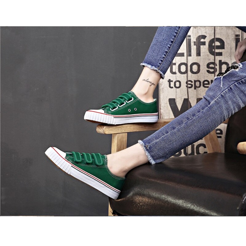 Canvas schoenen voor meisjes Lente Mode Sneakers Effen Naaien Vrouwen Denim Schoen Sapato Feminino Size 35-40 Vrouwen casual Schoenen