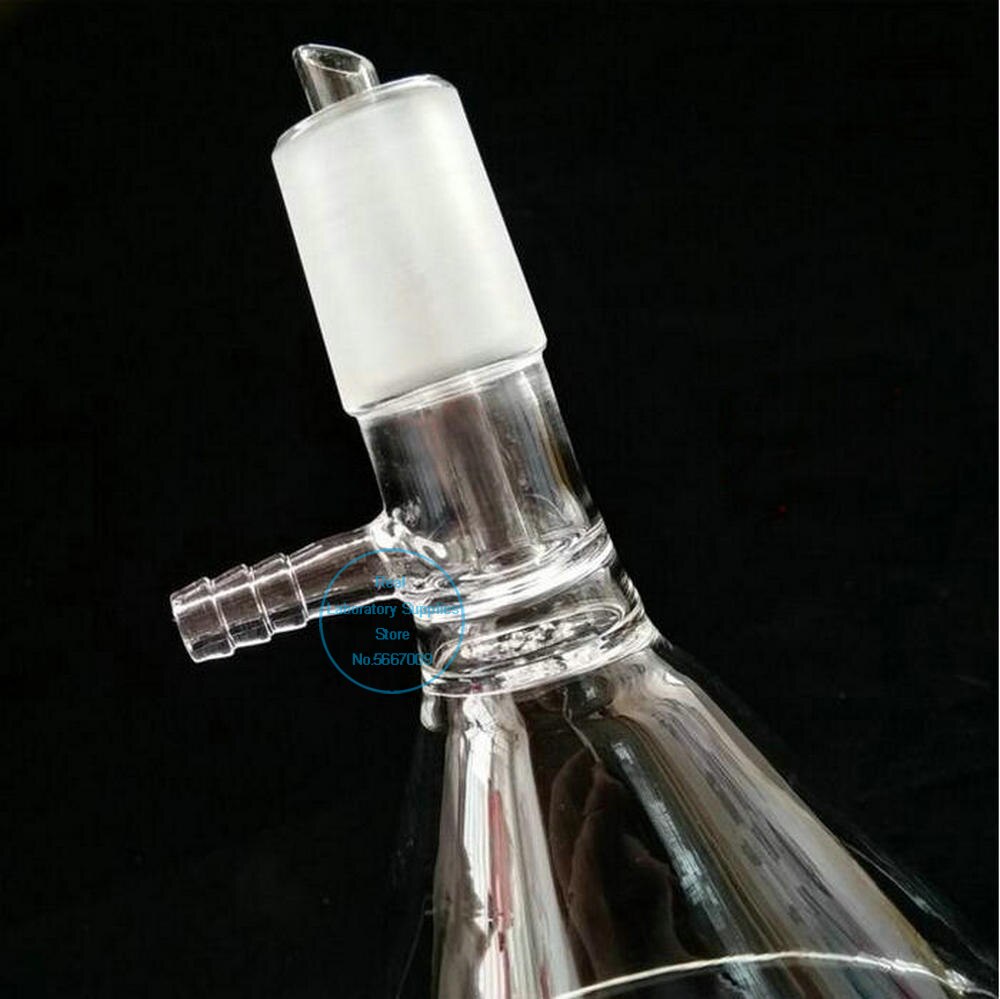 1 Uds embudo de filtro cónico de laboratorio transparente de 50mm a 150mm embudo de succión triangular 19 #24 # Junta estándar
