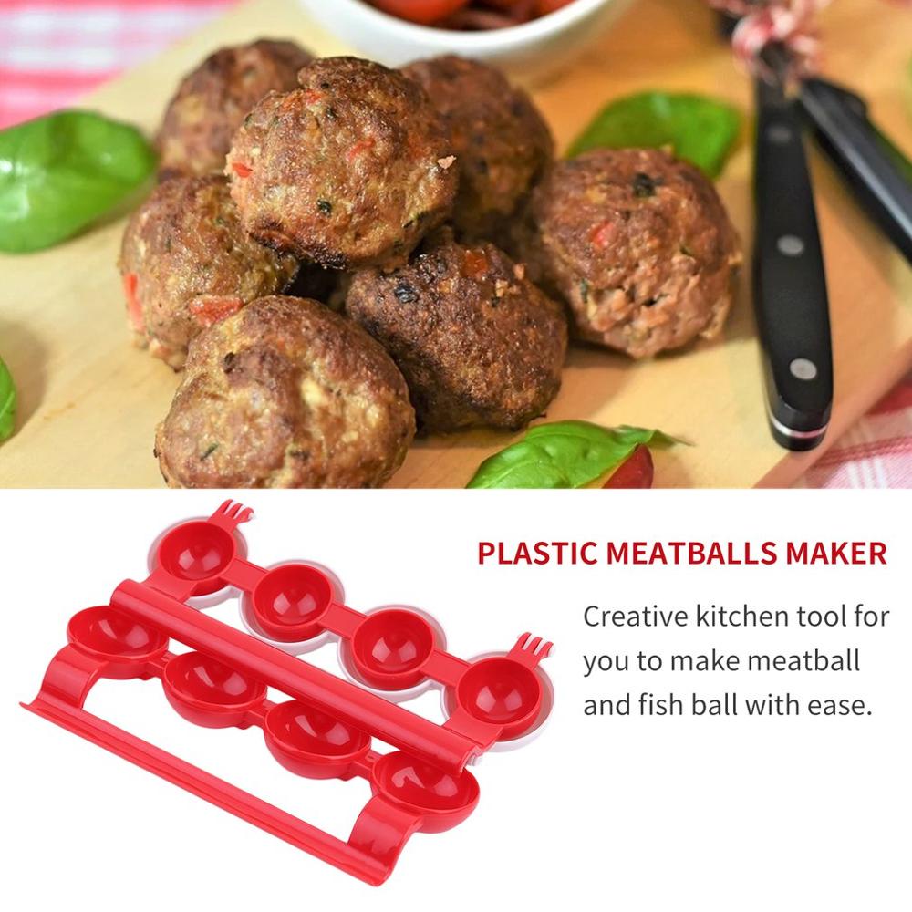 Albóndigas rellenas DIY, herramienta de cocina especial para el hogar, accesorios de plástico para hacer albóndigas, moldes para bolas de pescado