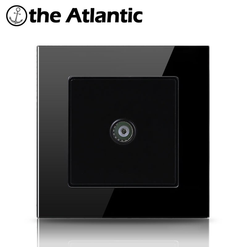 Atlectric  rj45 & tv-portar dubbla  rj45 datauttag tv-port vägguttag dator tv-kontakt paneluttag härdat glas